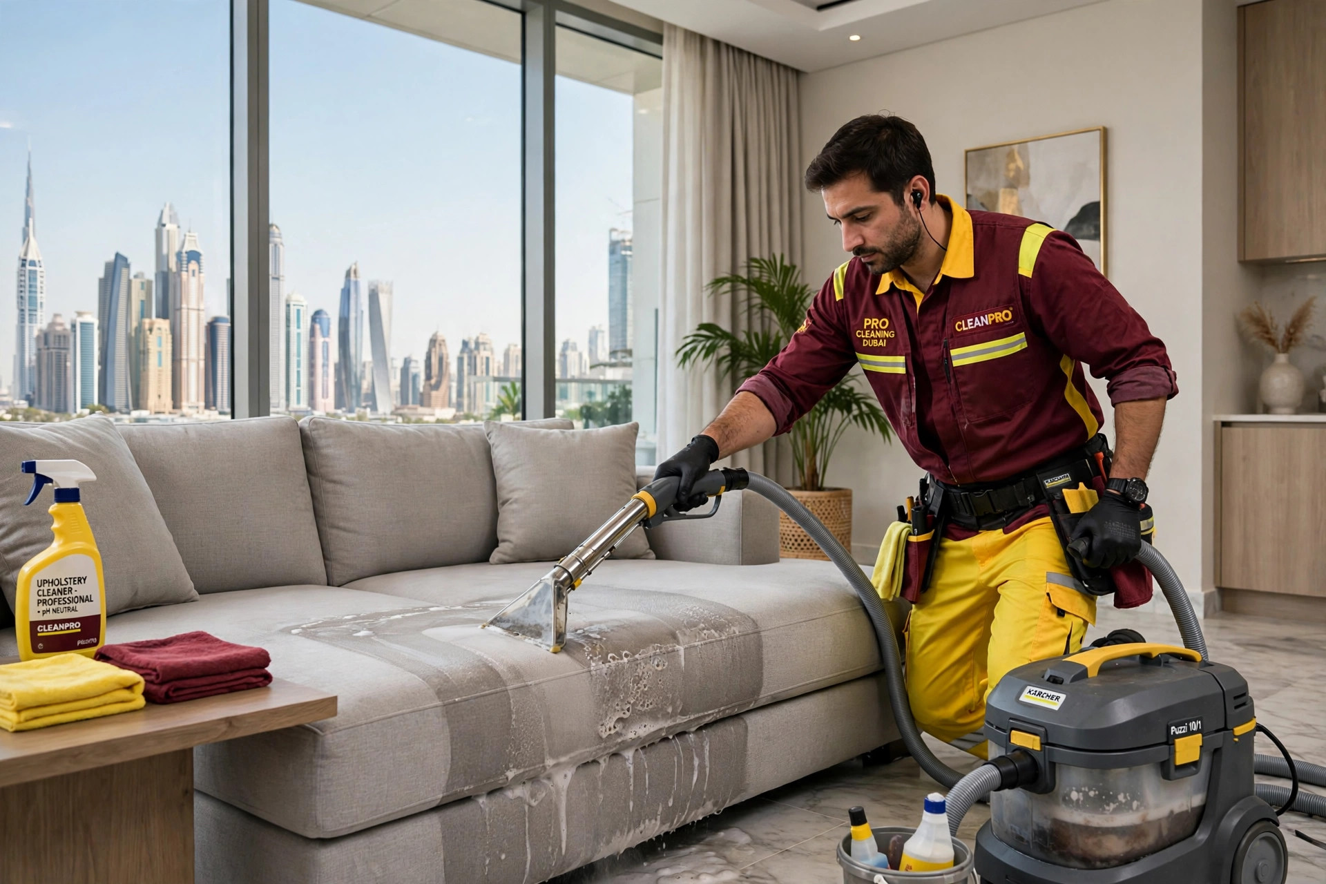 Professional sofa cleaning in Dubai
